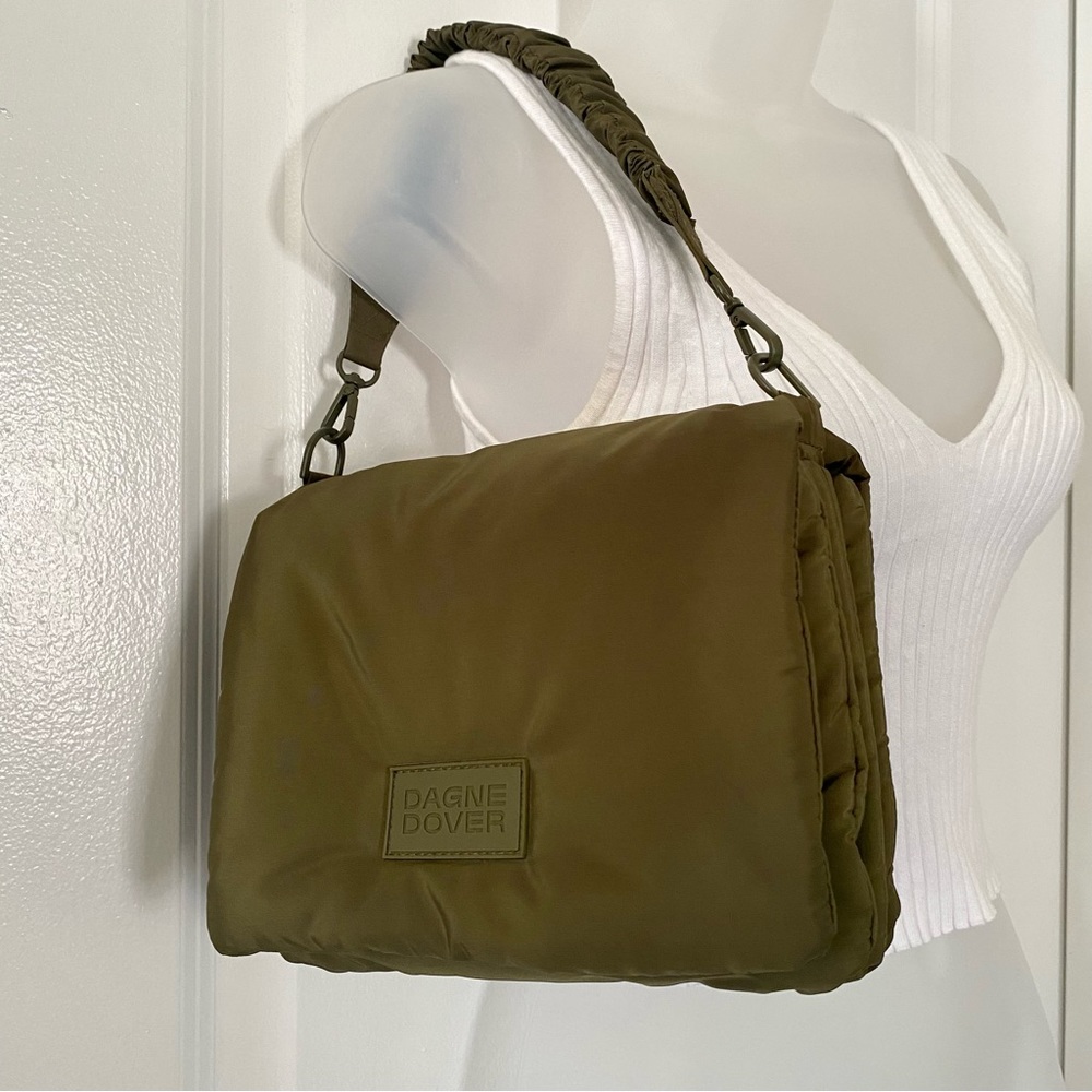 Dagne Dover Kitty Puff Crossbody in Dark Moss